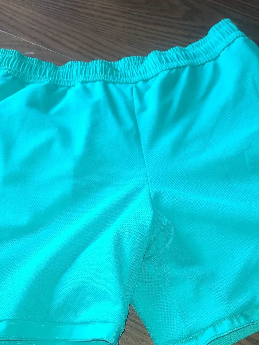 Y2k Nike Aqua Swim Shorts with White Drawstring Mens Size L